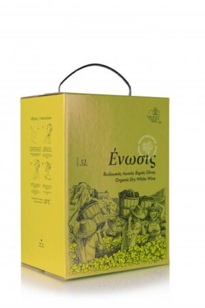 ΈΝΩΣΙΣ ΒΙΟΛΟΓΙΚΟΣ ΟΙΝΟΣ ΛΕΥΚΟΣ ΞΗΡΟΣ 5lit Limnos Wines